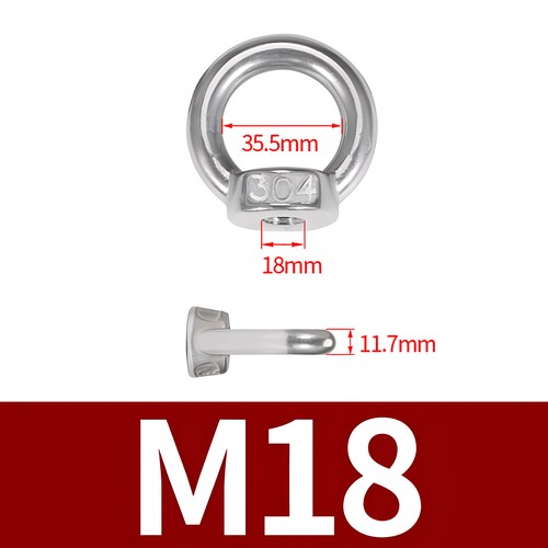Ringmutter DIN 582 Edelstahl A2 Ring Öse Muttern M3 M4 M5 M6 M8 M10 M12 M16 M20 - Bild 13 von 15