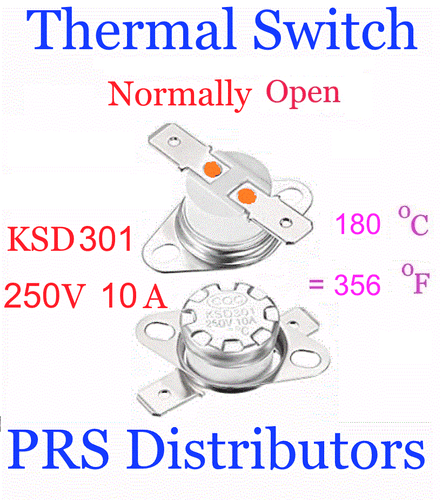 KSD301 10A 250V 180°C 356°F Interruttore temperatura termostato interruttore controllo termico - Foto 3 di 3