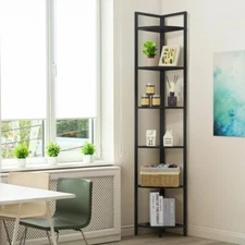 CAPHAUS 6-Tier Corner Shelf, 71.1-Inch Tall Corner Bookshelf 