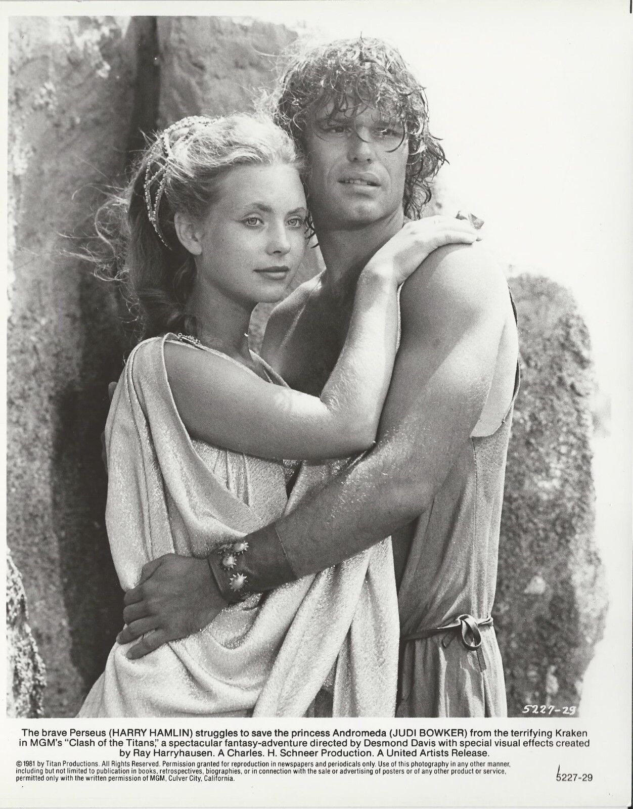 CLASH OF THE TITANS” (MGM 1981) Harry Hamlin as Perseus Judi