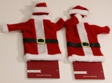 2 PACK JOANN'S SANTA OUTFIT BOTTLE DECOR NEW
