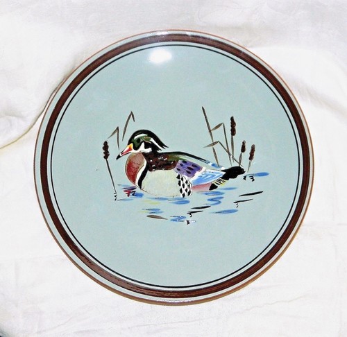 ** SCARCE VINTAGE AMERICAN ART POTTERY STANGL 'WOOD DUCK' CHARGER 11 & 1/2" ** - Picture 2 of 8