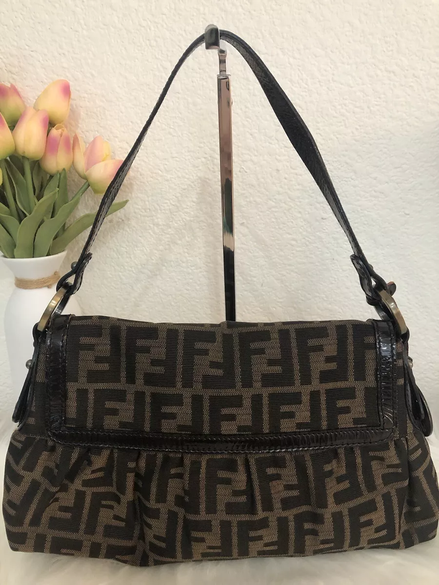 vintage fendi zucca shoulder bag