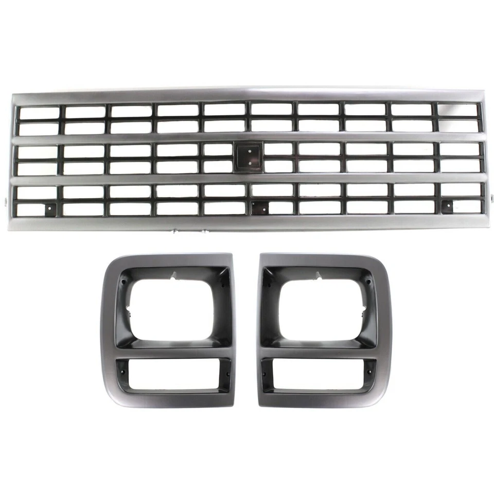 Fits 1992-1996 Chevrolet G10 G20 G30 New Front Grille Headlamp Door set 3Pcs Foto 2 de 4