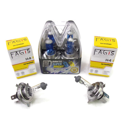 (4-pcs) H4 / 9003 12V 60/55W Headlight Bulbs