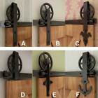 4-20Ft Big Spoke Wheel Sliding Barn Door Hardware Kit For Single/Double Door