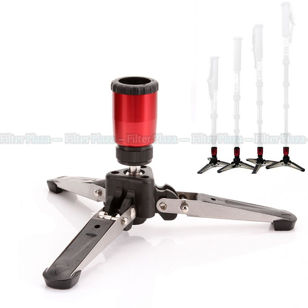 Mini Tripod Feet Three Legs Support Stand Base 3/8" for Monopod Benro