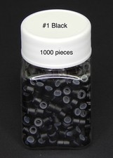 Silicone Lined Micro Rings Link Crimp Beads for Feather Hair Extension 1000 Pcs