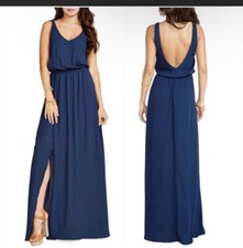 Show Me Your Mumu Kendall Maxi Dress Rich Navy Blue $198 Size Medium Bridesmaid