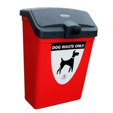 Glasdon Fido 25 L Dog Waste Bin with Graphics - Post Mounted - Hygienic Dog Bin
