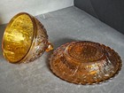 Vtg Tiara Golden Amber Sandwich Glass Covered Butter Dish — photo 4