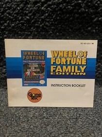 WHEEL OF FORTUNE: Family Edition (Nintendo NES 1990) Game ,Sleeve & Manual VG