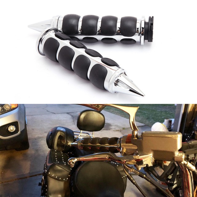 1" Spike Hand Grips Handlebar Grips Custom For Harley Davidson Cruiser Touring eBay