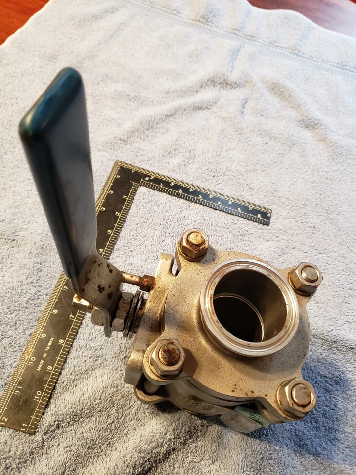 2" 316L Sanitary Stainless Steel 2-Way Ball Valve PBM Manual CF3M SIHLH5X-G USED - Image 4 of 4