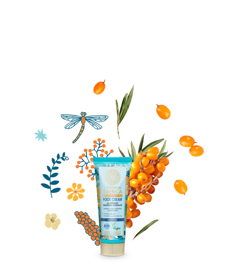Crema de pies Natura Siberica Oblepikha, 75 ml