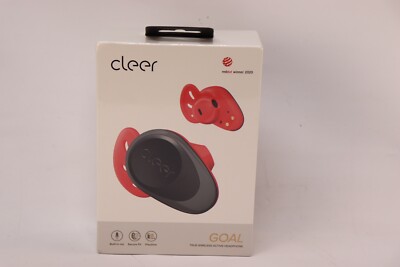 Cleer Goal Bluetooth True Wireless Active Headphones Earbuds Red/Black  New