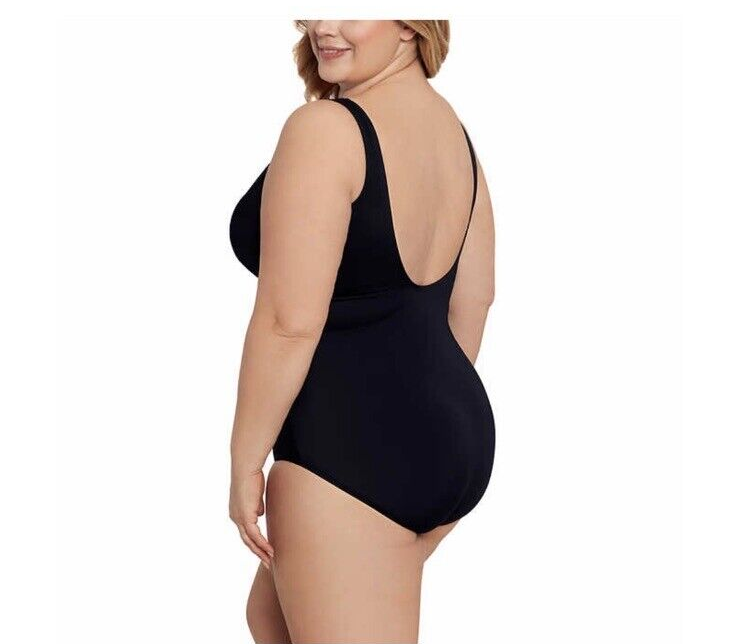 Women's Miradonna On piece Black Swimsuit Size 6 by Miraclesuit