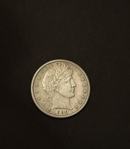 1900 S 50C AU Barber Half Dollar, See Description