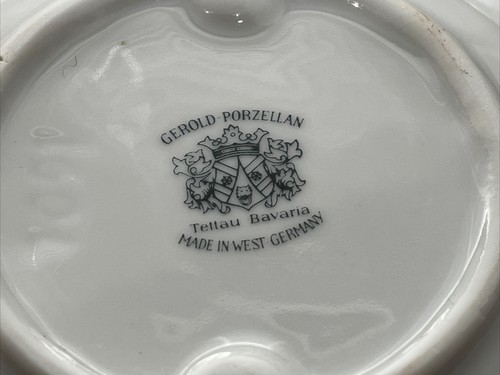Vtg Gerold Porzellan Porcelain Hamburg Hafen Ashtray Bavaria West Germany 3.75'' - Picture 4 of 8