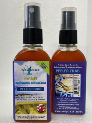 Sea Fishing Peeler Crab Bait Spray For Cod, Bass, Conger, Smooth hound,  Flatfish UK