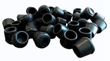 8622E Leg Tips 1-Inch Inside Diameter Rubber Chair Leg Caps, 40 Pack, Black