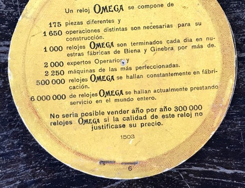OMEGA Vintage 1900er Broschüre Erklärung des Uhrwerks für Taschenuhr / - Bild 12 von 12