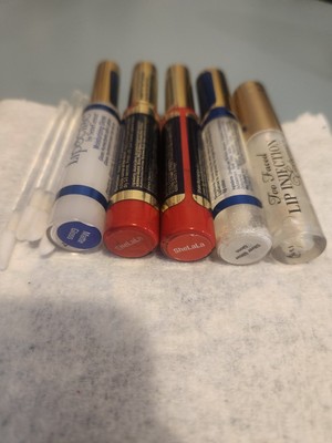  Lot of 4 *Testers Lipsense by Senegence - 90% FULL *FREE TOO FACED LIP PLUMP