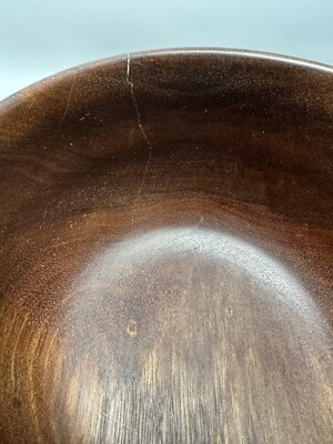 Dan DeLuz Signed Hawaiian Ohia Wood Bowl 18