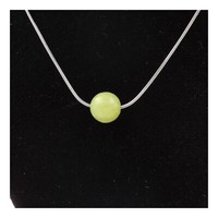 Steine Und MinéRaux. Halskette 1 Perle Serpentine 8 Mm Kette Aus Edelstahl