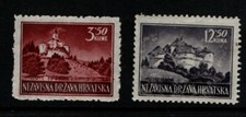 Croatia 1943 Scenes Castles SG78-79 MNH