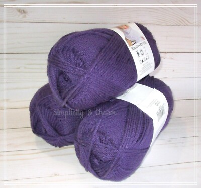 Loops & Threads Impeccable Yarn Amethyst LOT (3-in-pack)