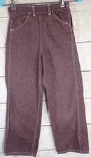 Rare 1950s Girls high Waisted Denim side zip Jeans 23x21 Snap Button Read 