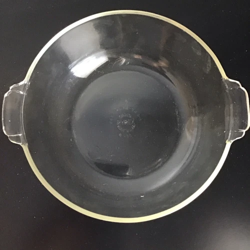 Vintage Pyrex 683-B-023-623-B Baking Casserole Clear Glass Scalloped Handles