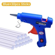 Hot Melt Mini Glue Gun Electric with 30 Adhesive Glue Sticks DIY Hobby Craft New