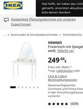 IKEA HEMNES Schminktisch weiß 100x50 cm, + orginizer ( ohne  make up )