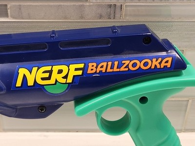NERF Ballzooka Air Gun Blaster 12 Balls Kenner Rapid Fire Vintage