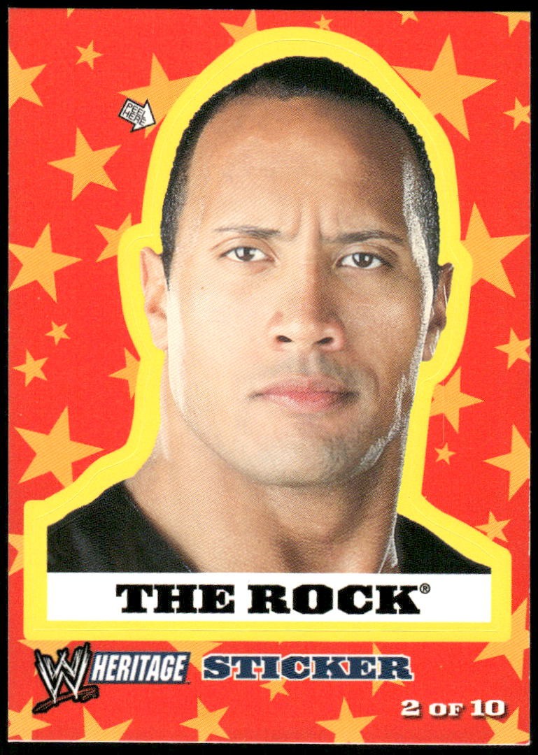 2005 Topps Heritage WWE #2 The Rock Stickers