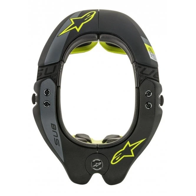 Alpinestars BNS Tech-2 Neck Brace | Black/Fluo Yellow — 第 2/3 张图片
