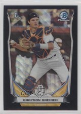 2014 Bowman Draft Chrome Black Wave Refractor Grayson Greiner #CDP99 fm0