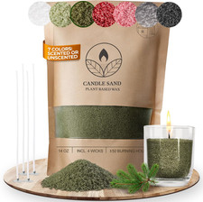 Scented Candle Sand with Wicks, Pearled Candle, Wax Granules, 14Oz Sand Wax Gran
