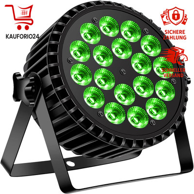 LED Par 200W 18 LED Bühnenlicht RGBW DMX Strobe Soundaktiv