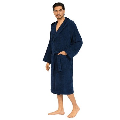 UnisexBademantel für Damen/Herren mit Kapuze   Frottee aus 100% Baumwolle OEK...