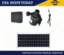 50W Solar Panel Water Pump Kit 12V DC 800L/H for Outdoor Garden Pool Fountain