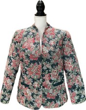 VTG 90s Floral Tapestry Jacket Blazer Brocade Womens L Boho Fairy Grunge