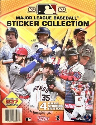 2020 TOPPS MLB BASEBALL STICKER COLLECTION ALBUM + 4 STICKERS NEW