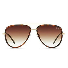 QUAY AUSTRALIA R2822 Womens All in Mini Tortoise/Brown Fade Aviator Sunglasses