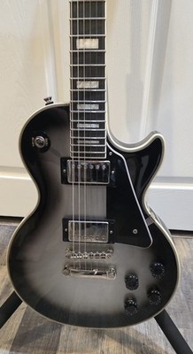 Epiphone Les Paul Custom Silverburst Electric Guitar 6-String w/ Case