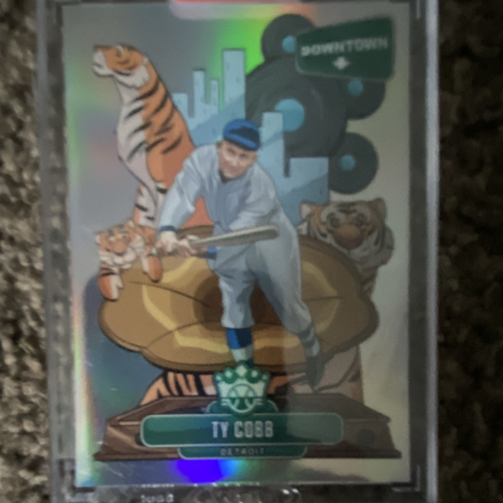 2022 Panini Diamond Kings Downtown Ty Cobb Detroit Tigers Baseball Card D14