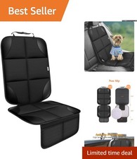 Universal Fit 600D Fabric Car Seat Protector - Waterproof, Black, Easy to Clean