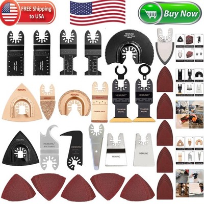 Complete 118-Piece Oscillating Tool Blade Set - Compatible with Major Brands